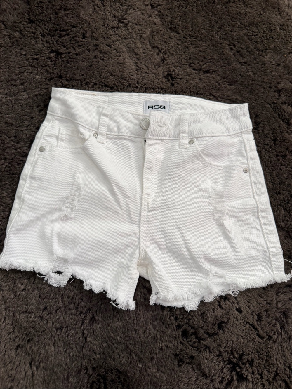 RSQ White Vintage High-Rise Denim Shorts Size 7